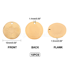 Текстурированные плоские круглые подвески из нержавеющей стали марки 304&nbsp;STAS-UN0013-43G