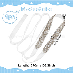 Cintura da sposa con fiori di strass per abito da sposa&nbsp;AJEW-WH0515-23B