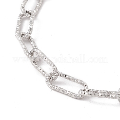 Collana con catene a graffetta testurizzate in acciaio inossidabile 304 anti-ossidazione per donna&nbsp;NJEW-P263-02P