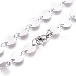 Не тускнеющие 304 звенья цепи ожерелья из нержавеющей стали&nbsp;NJEW-I238-14A-P