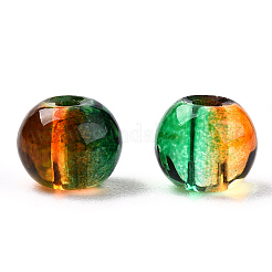 Stile misto e rotonde a spruzzo dipinte perle di vetro colore misto&nbsp;DGLA-X0003-6mm