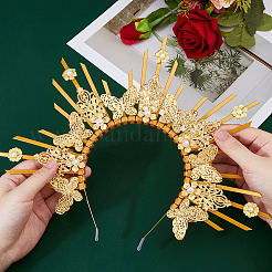 Нейлоновые железные резинки для волос «ангел»&nbsp;AJEW-WH0455-194