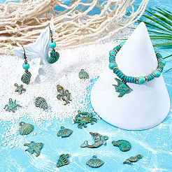 28 pz 14 stili tema oceano ciondoli in lega stile tibetano&nbsp;FIND-SC0021-70