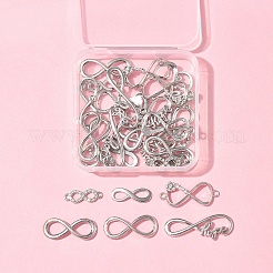 30 шт. 6 стиля тибетский стиль сплав бесконечность с подвесками-соединителями надежды&nbsp;TIBE-FS0003-26