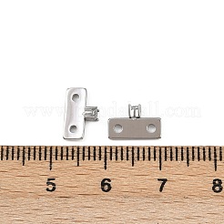 Прямоугольные разделители из нержавеющей стали 304 с кристаллами и стразами&nbsp;STAS-F322-08P