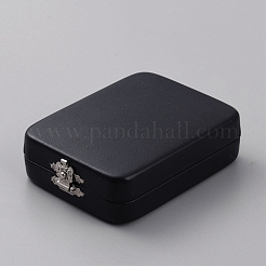 Коробки для демонстрации алмазов из искусственной кожи с губкой внутри&nbsp;LBOX-WH0004-04B