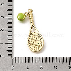 Anhänger aus Messing mit Sportmotiven und Mikropavé-Fassung aus Zirkonia&nbsp;KK-Z155-15G