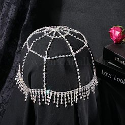 Stirnbänder aus legiertem Strass-Mesh&nbsp;OHAR-WH20005-32P