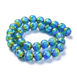 Perline murano con foglia argento fatto a mano&nbsp;X-FOIL-K001-02A-12mm