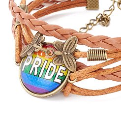 Bracelet de fierté arc-en-ciel&nbsp;BJEW-F426-01G