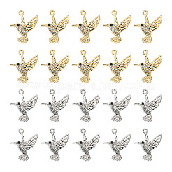 40 pendentif en alliage bicolore et strass cristal&nbsp;FIND-TA0010-68