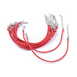 Création de bracelet tressé en imitation cuir à la mode&nbsp;BJEW-S076-001