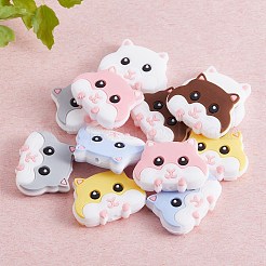 12шт 6 вида силиконовых бусин в виде хомяка&nbsp;JX650A