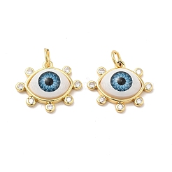 Латунные микропаве прозрачные подвески с фианитом&nbsp;ZIRC-E006-04G-04