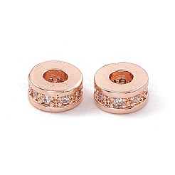 Perline zirconi micro pave  in ottone&nbsp;ZIRC-F009-31RG
