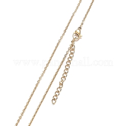 Colliers à pendentif en zircone cubique transparent micro pavé en laiton&nbsp;NJEW-H100-08G