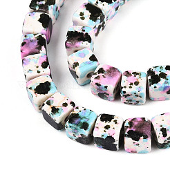 С напылением окрашенные синтетические бирюзовые бусинки&nbsp;TURQ-T004-13B