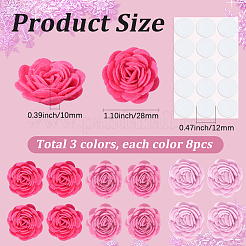 1 комплект самоклеящейся нетканой ткани с розами&nbsp;DIY-SC0032-32B