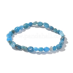 Bracciali elasticizzati con perle di apatite naturale&nbsp;X-BJEW-K213-40