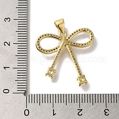 Подвеска с бантом из латуни&nbsp;KK-U019-28G