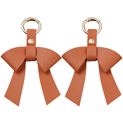 Portachiavi in pelle PU e lega con fiocco&nbsp;KEYC-WH20026-05C