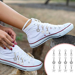 12 шт. 3 стиля подвески для обуви в виде звезд из сплава&nbsp;HJEW-DR00215