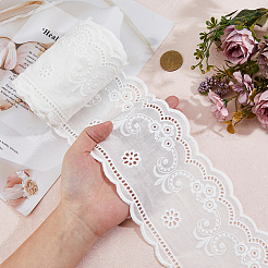 Ruban de dentelle brodé de fleurs en coton de 5 m&nbsp;OCOR-WH0097-64
