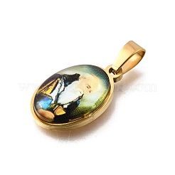 Tema religioso 304 acciaio inossidabile pavé epossidico pendenti&nbsp;STAS-K256-29G-02