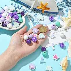 Натуральные деревянные бусы&nbsp;WOOD-CJ0002-D