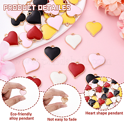 55шт 5 цвета сплава эмалевые подвески&nbsp;ENAM-YW0005-64