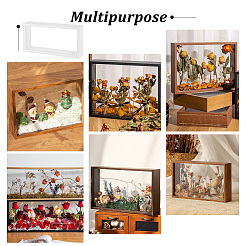 Rechteckige Ausstellungenboxen aus Holz&nbsp;CON-WH0095-30A