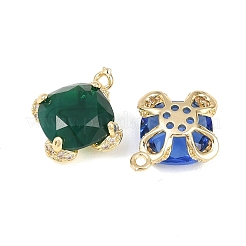 Латунные микропаве прозрачные подвески с фианитом&nbsp;KK-H257-10G