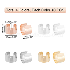 40 pz 4 colori 304 acciaio inossidabile orecchini polsino&nbsp;STAS-DC0001-47