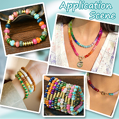 2 нити бусин из натурального белого нефрита&nbsp;G-PA0001-23B