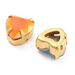 Сердце опал пришить стразами&nbsp;RGLA-G024-09A-P