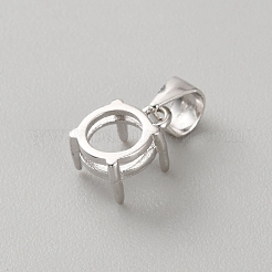 925 pendentif griffe en argent sterling avec strass&nbsp;STER-WH0004-072B-P