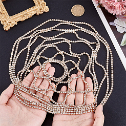 1 шт. сетчатый головной убор со стразами&nbsp;AJEW-HY0002-55G