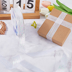 Ruban à volants en polyester irisé de 20 mètre pour décoration de couture&nbsp;OCOR-WH20007-13B