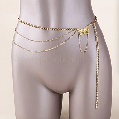 Chaînes de taille torsadées en alliage avec pompon papillon pour femmes&nbsp;WGFB0CC-01