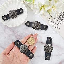 6 Stück Schalclips aus Legierung mit Kunstleder&nbsp;AJEW-CL0004-82C