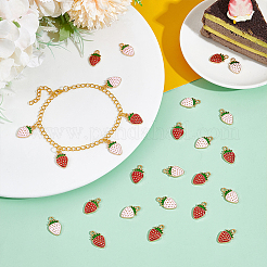 80шт 2 цвета светлые позолоченные подвески из сплава с эмалью&nbsp;ENAM-UN0001-14