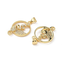 Латунные микро проложить кубического циркония подвески&nbsp;KK-S337-03G