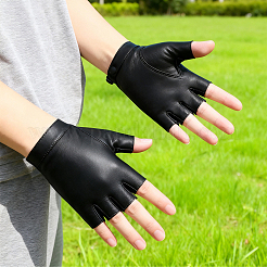 Guantes de medio dedo de cuero sintético&nbsp;AJEW-WH20070-269B