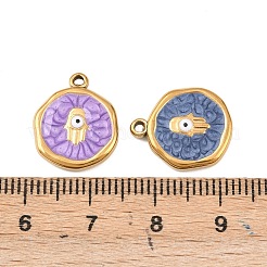 Подвески из нержавеющей стали 304 с эмалью&nbsp;STAS-P425-01G-04