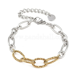 Браслеты-цепочки из нержавеющей стали 304 для женщин&nbsp;BJEW-K291-02GP