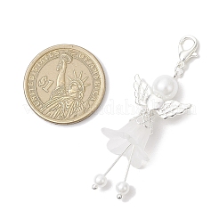 8 шт. 8-цветный матовый акрил и стеклянный жемчуг в виде цветка-ангела&nbsp;HJEW-JM03482