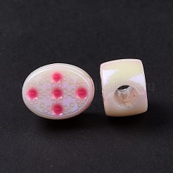 УФ-покрытие Радужные переливающиеся акриловые европейские бусины&nbsp;SACR-E009-35