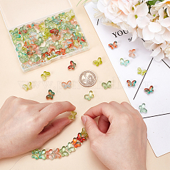 110шт 5 цвета прозрачные стеклянные бусины&nbsp;GLAA-AR0001-76