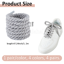 4 пара хлопковых шнурков двух цветов&nbsp;FIND-FH0012-05