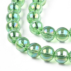 Гальванизируйте прозрачное стекло бисер нитей&nbsp;GLAA-T032-T4mm-AB15